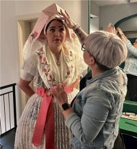 Sorbenwendenbeauftragte Romy Ruff nahm ebenfalls am Shooting teil.  Foto: pm